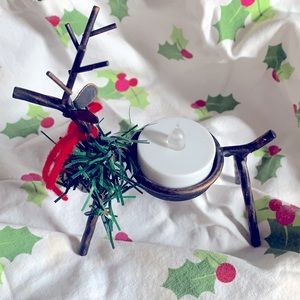 Bronze Reindeer Christmas Tealight Candle Holder